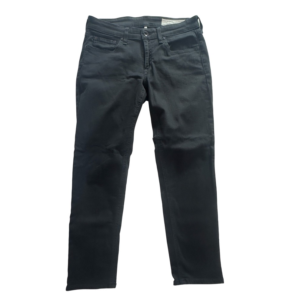 Rag & Bone Skinny Jeans No-Fade Black Cotton Blend Size‎ 26